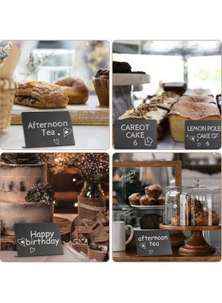 12 Pack Mini Chalkboard Signs,4x3 Food Labels For Parties Buffets Bakery Weddings,Catering Supplies Buffet Display,Easy To Write And Wipe,2 Pieces Of Chalk,2 Pieces Of Rags - view 4